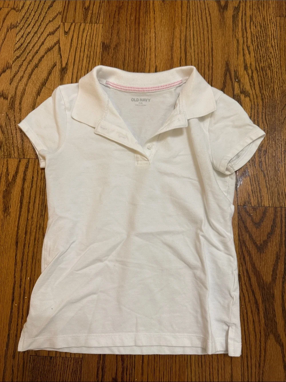 Old Navy White Girls Short Sleeve Polo